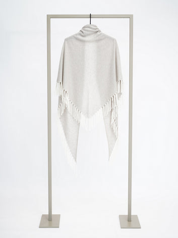 Herzens cashmere scarf in Albatross Mozarella, back view – Haus of Alma