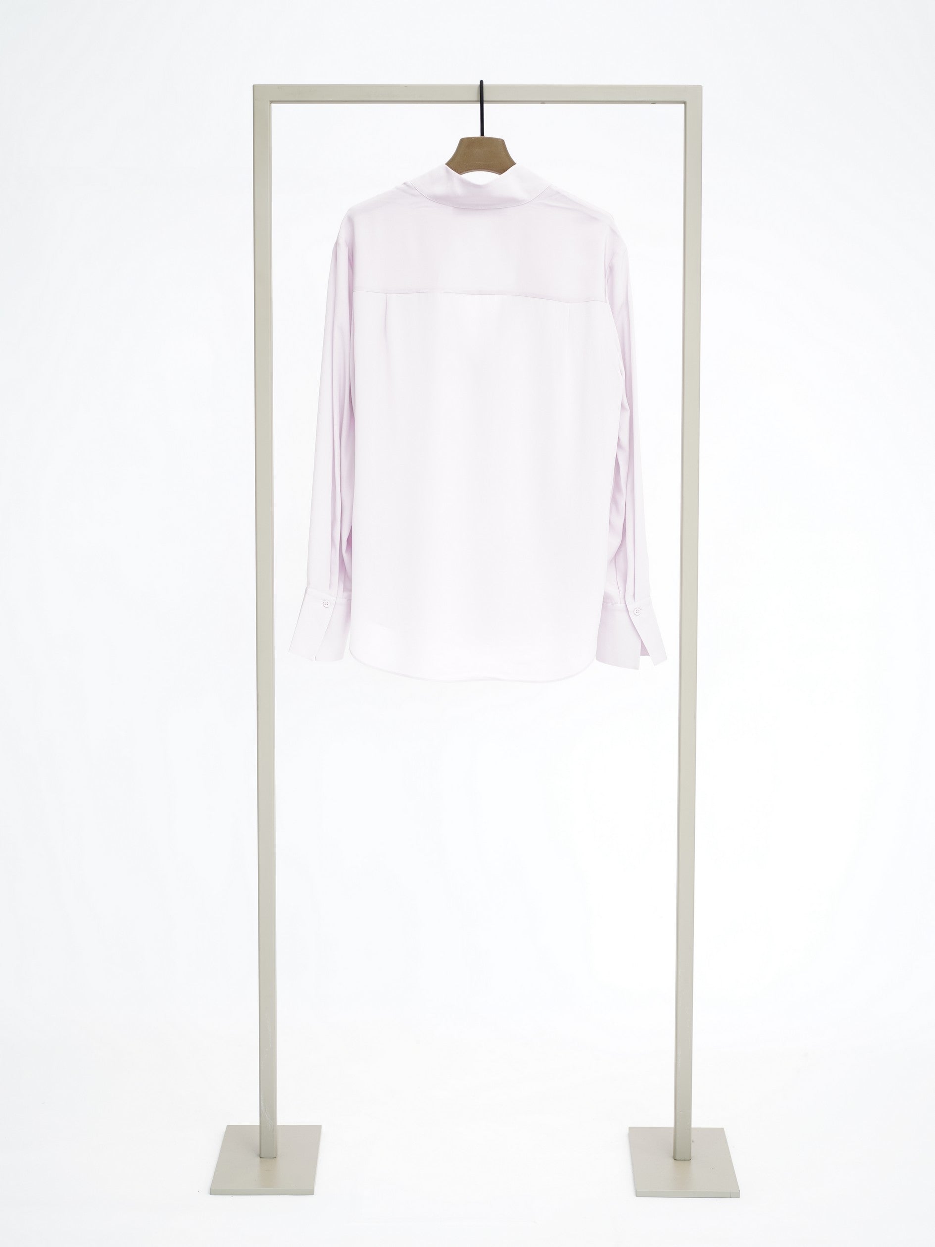 Herzens silk blouse in Pinky, back view – Haus of Alma