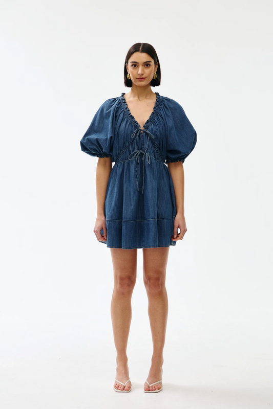 pia mini dress denim