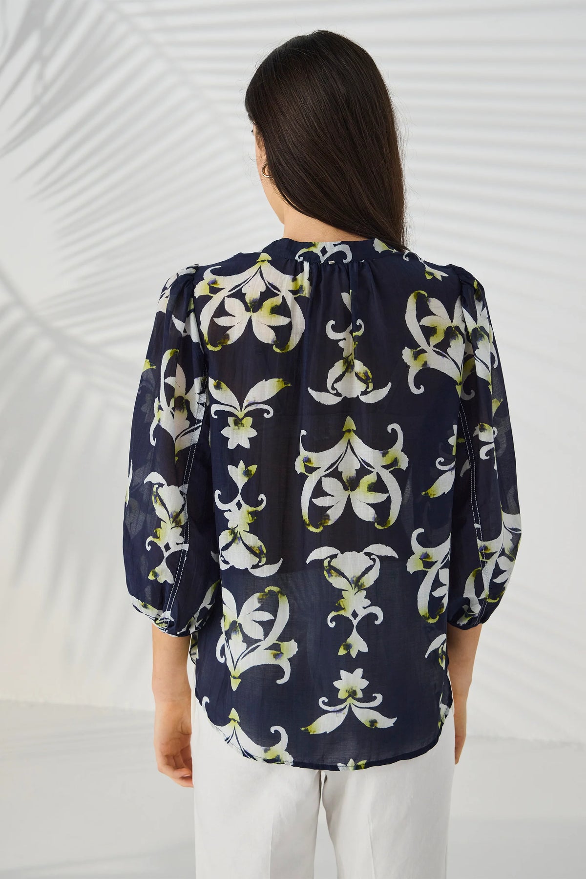 Lania Montage Shirt in Indigo - back