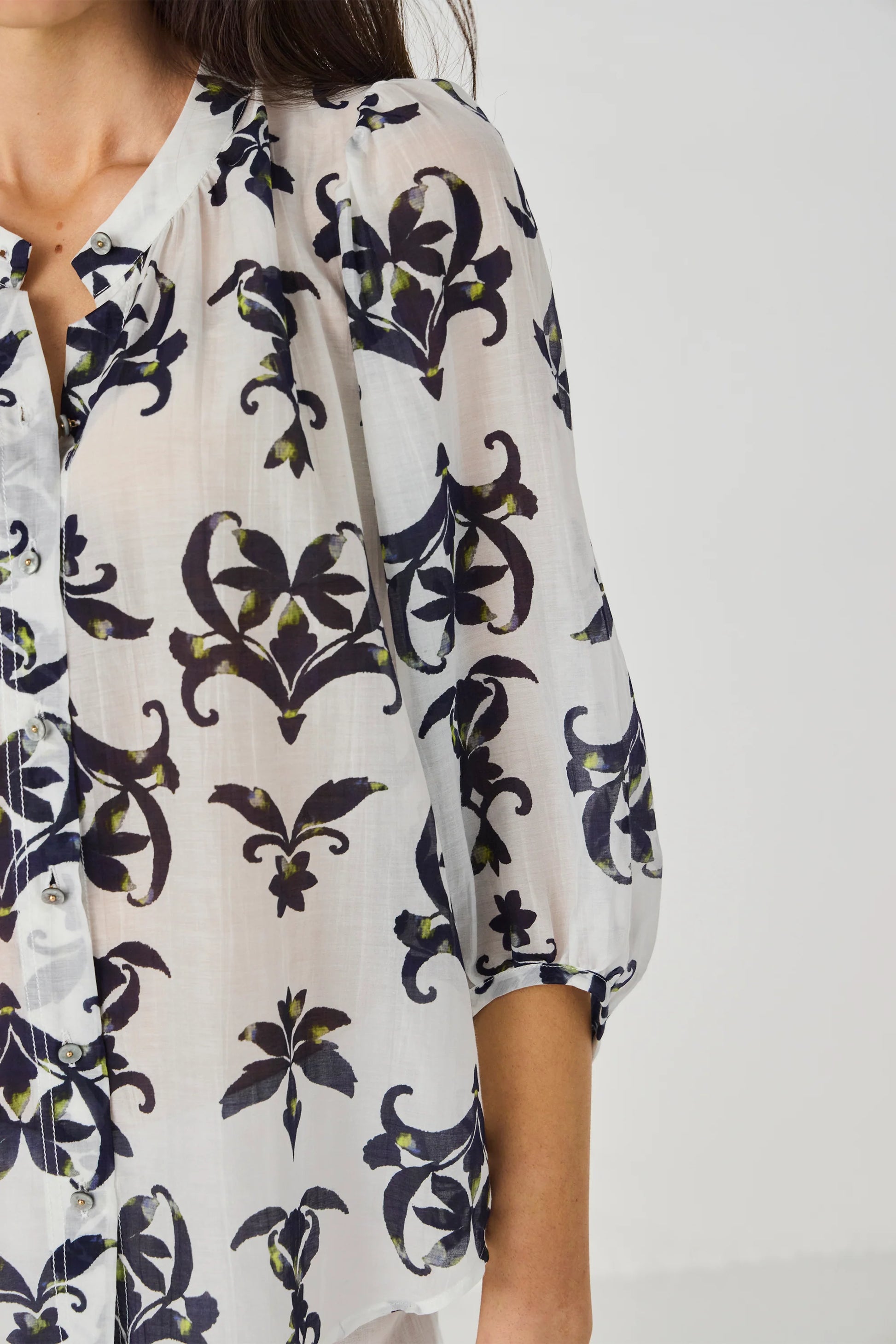 Lania Montage Shirt in Off White - back