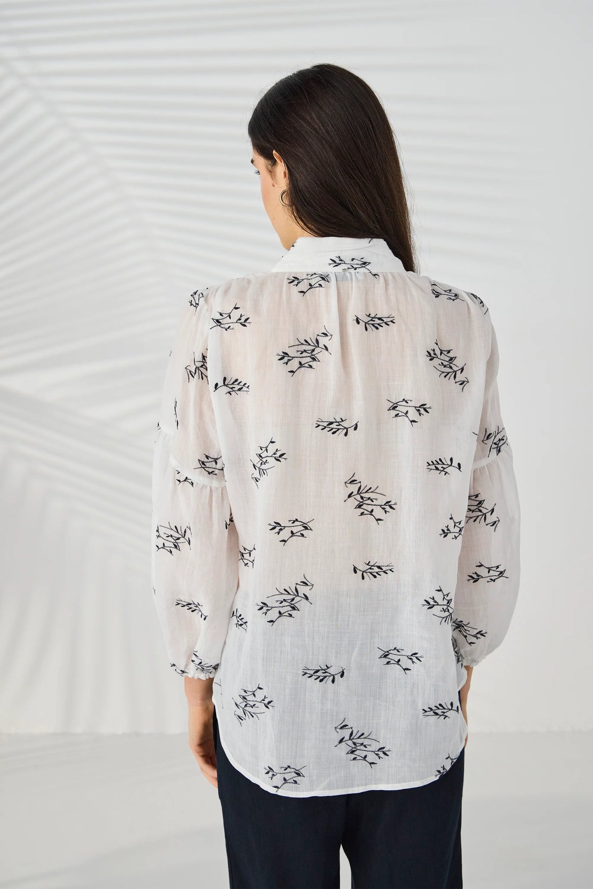 Lania Twig Shirt in Off White - back