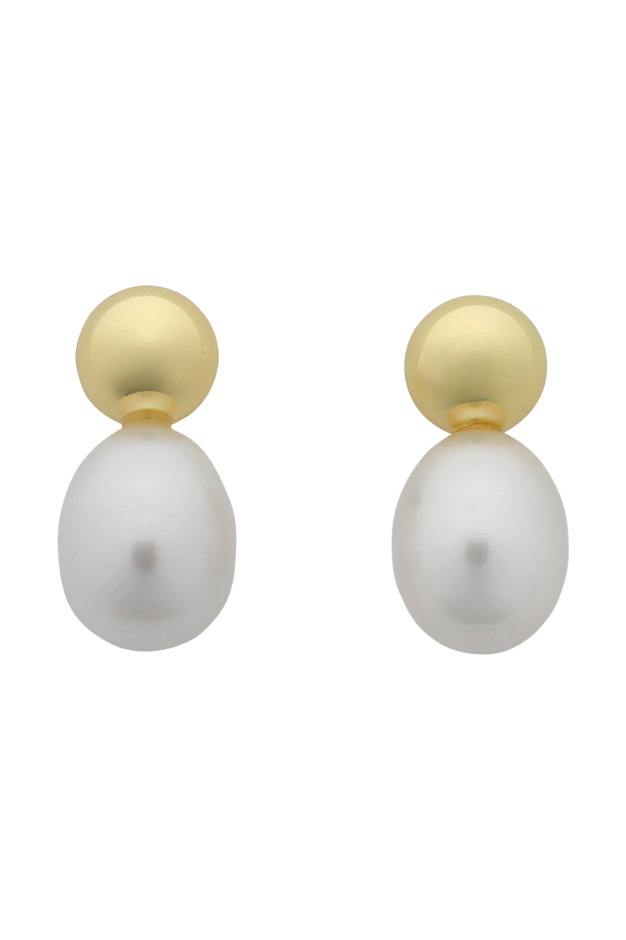cove gold pearl earrings