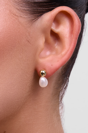 cove gold pearl earrings