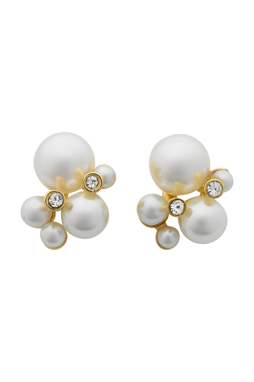 rochelle gold pearl earring