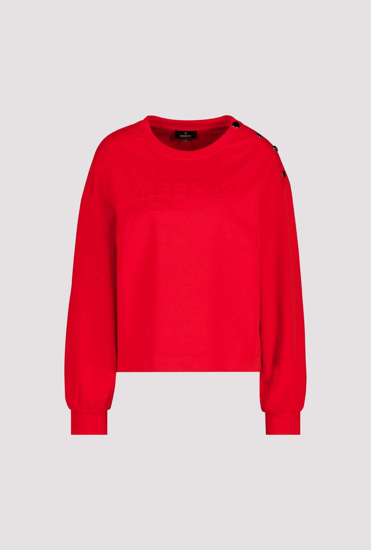 Monari Lettered Jersey in Chilli - flat lay