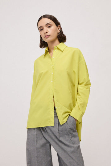Ottod'Ame Oversized Poplin Shirt in Fluo, detail view – Haus of Alma