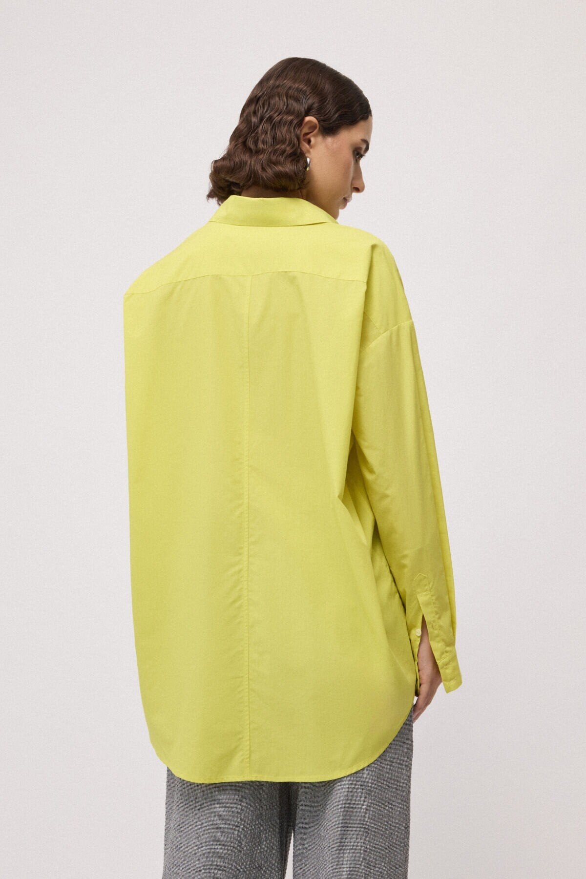 Ottod'Ame Oversized Poplin Shirt in Fluo, back view – Haus of Alma