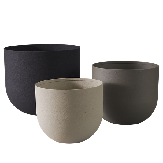 planter bowls - set 3 stone